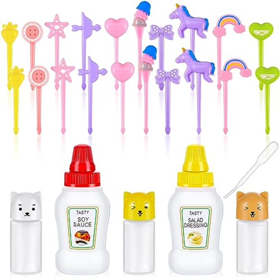 Sauce Squeeze Bottle - 26 Parça Öğle Yemeği Bento Soya