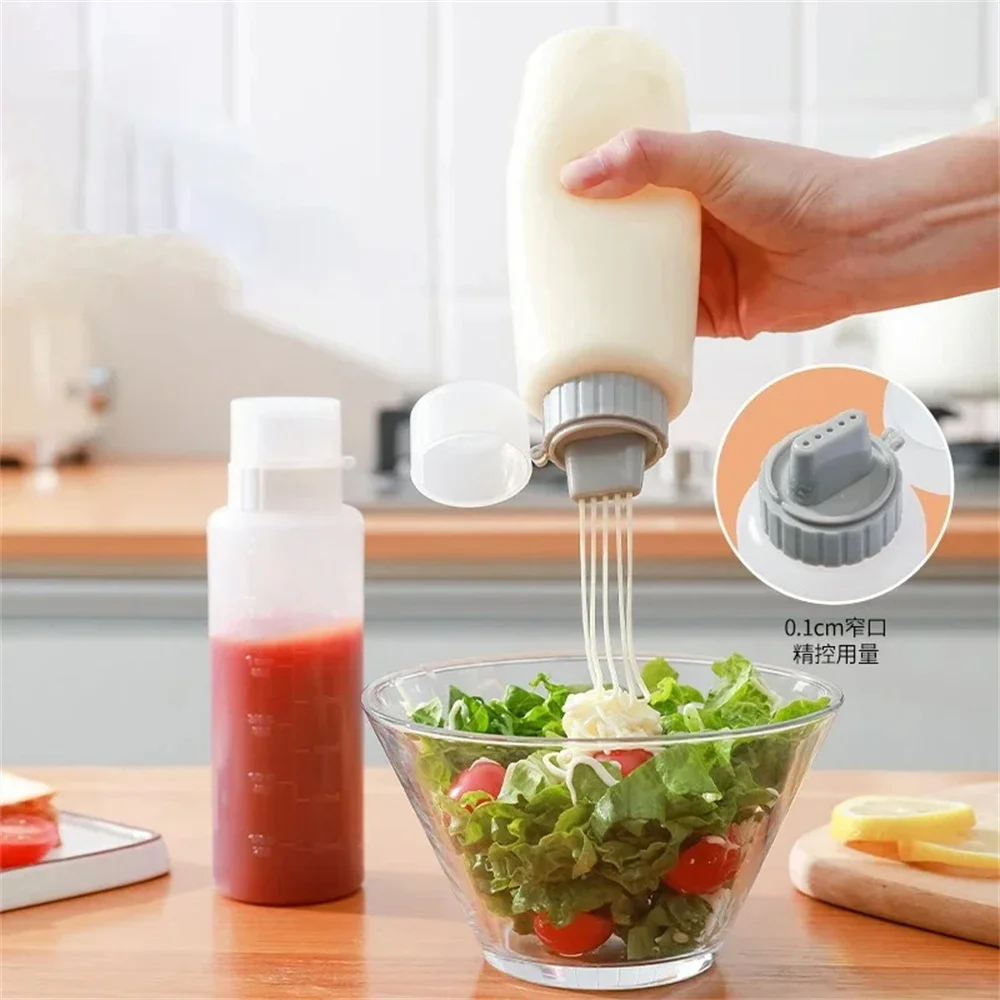 Sauce Squeeze Bottle - 5 Delikli Sos Sıkma Şişeleri, Ketchup,