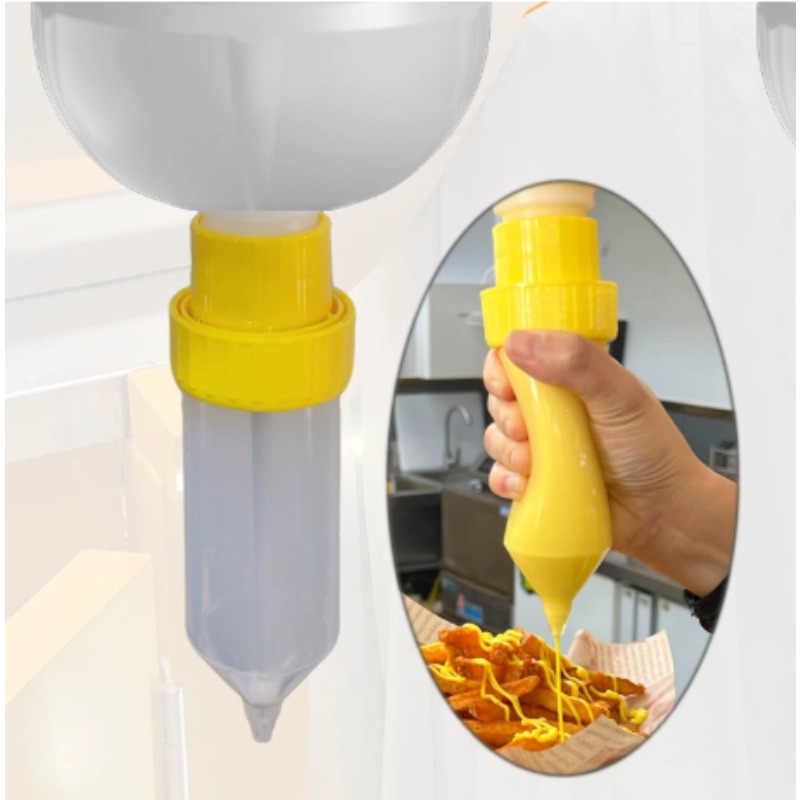 Sauce Squeeze Bottle - Basit 480/600/720ml Pompalı Sos Şişesi Asılabilir