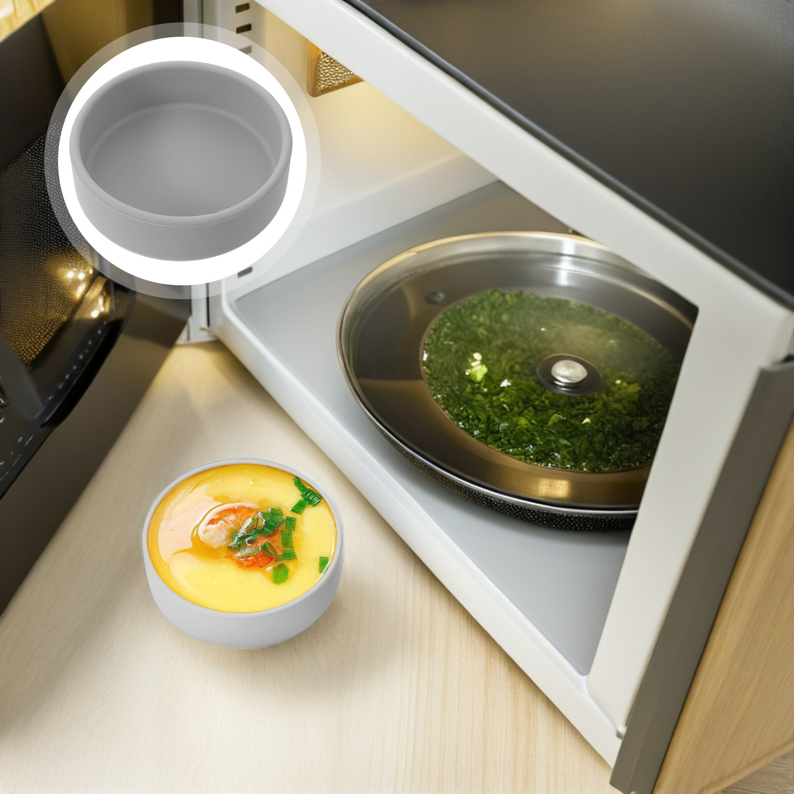 Meal Prep Healthy Breakfast - 3 Adet Silikon Air Fryer Yumurta