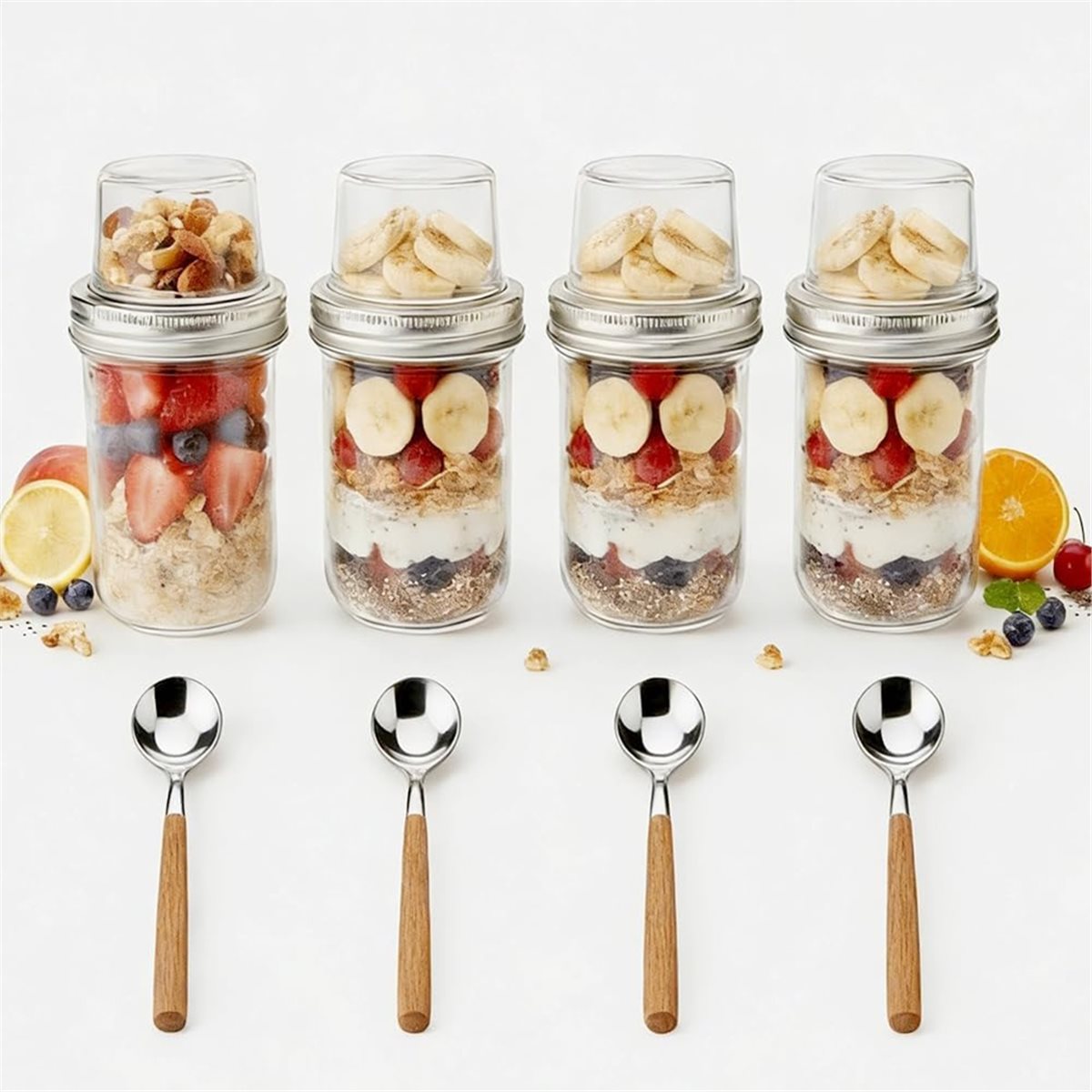 Meal Prep Overnight Oats - 2026 Trend Kapaklı Gecelik Yulaf Ezmesi