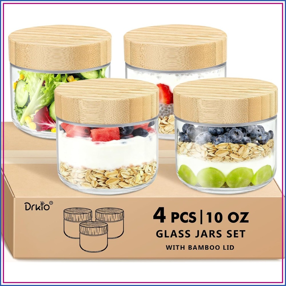 Meal Prep Overnight Oats - 10 Oz Gecelik Yulaf Ezmesi Kapları